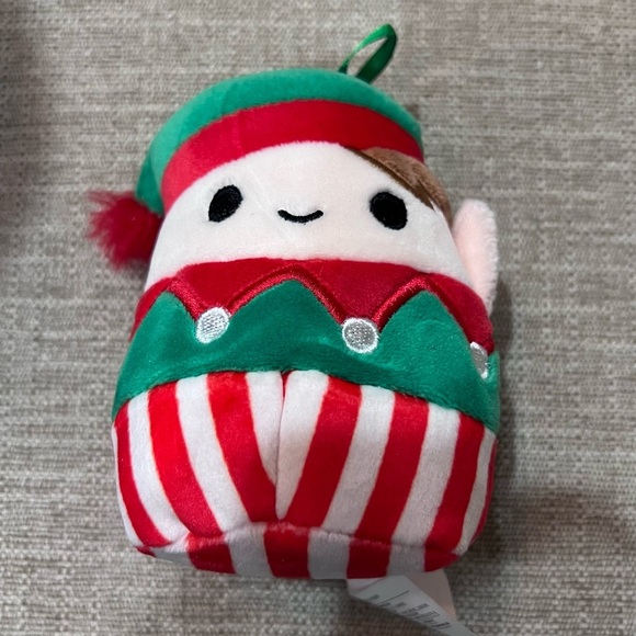 Squishmallow Bartie Elf Ornament 5” Christmas Holiday Stuffed Stuffy Like New - Picture 1 of 3